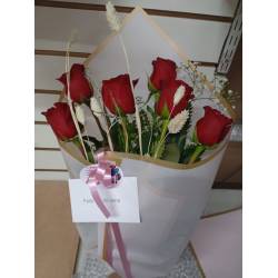 Media Docena Rosas en Manojo