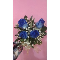 Ramo de Novia con Rosas Azules