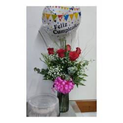 Premium Rosas .Globo y Postre