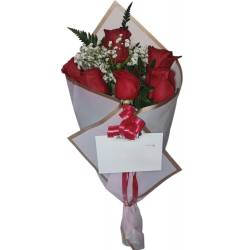 Media Docena Rosas en Manojo