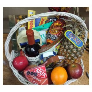 Canasto Vino y Bombones