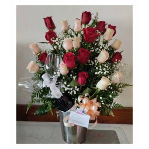 Champagnera 24 Rosas Espumante y Copas