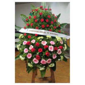 Corona Flores Naturales Mediana Con Rosas