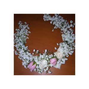Coronita tiara con Minirosa e Ilusion