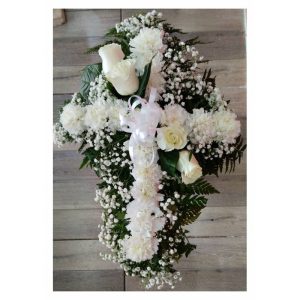 Ofrenda Cruz Claveles y Rosas