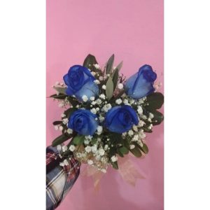 Ramo de Novia con Rosas Azules