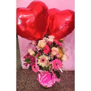 Rosas, Gerberas y Globos