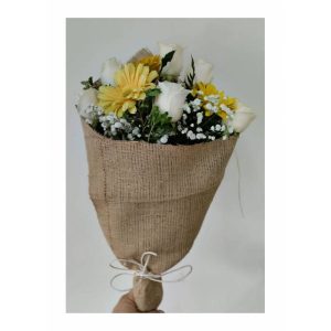 Rosas y Gerberas Rusticas